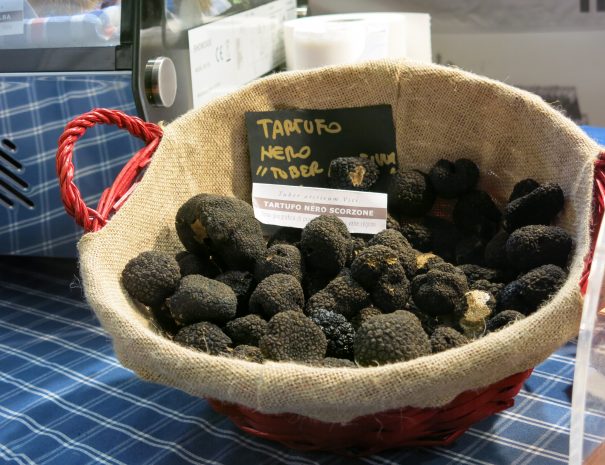 Black truffle at Alba truffle fair